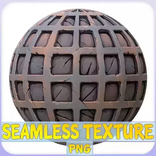 Stylized Rusty Metal Grid Texture