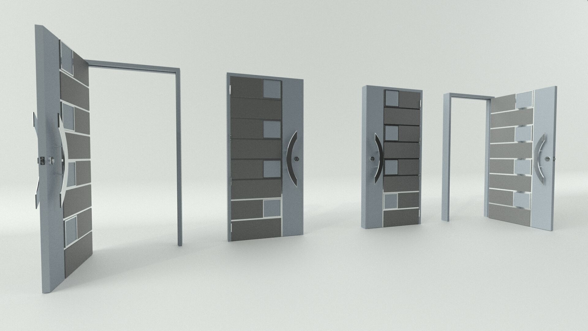 Door sets 4 3D model_6