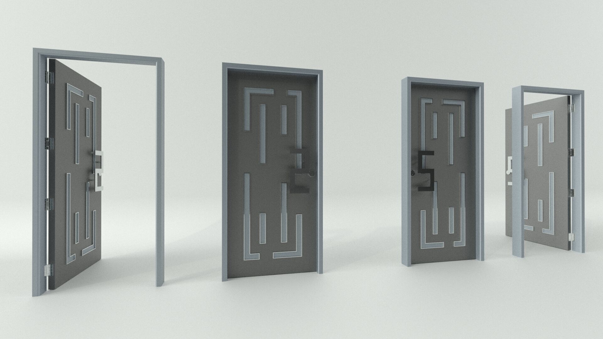 Door sets 4 3D model_9