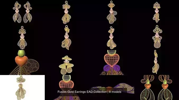 Fusion Gold Earrings EAD Collection
