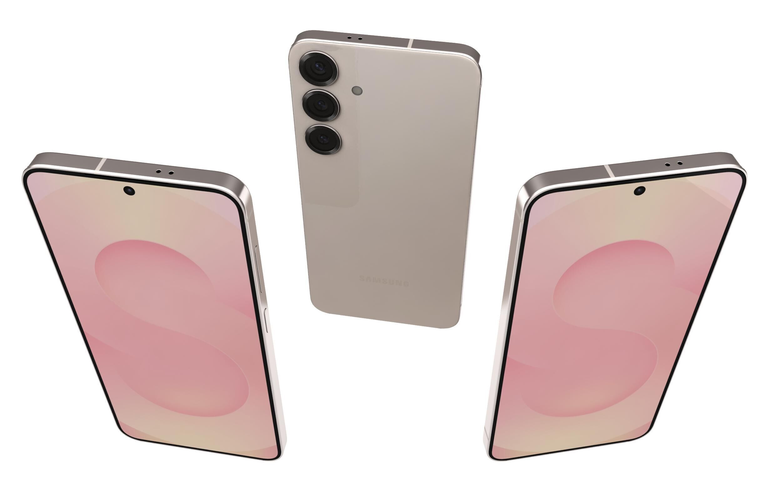 Samsung Galaxy S25 Plus Pink gold 3D model | CGTrader