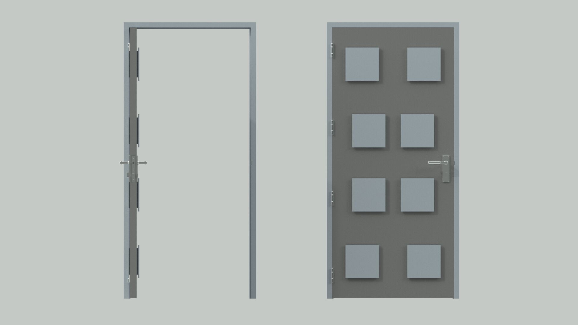 Door sets 5 3D model_4