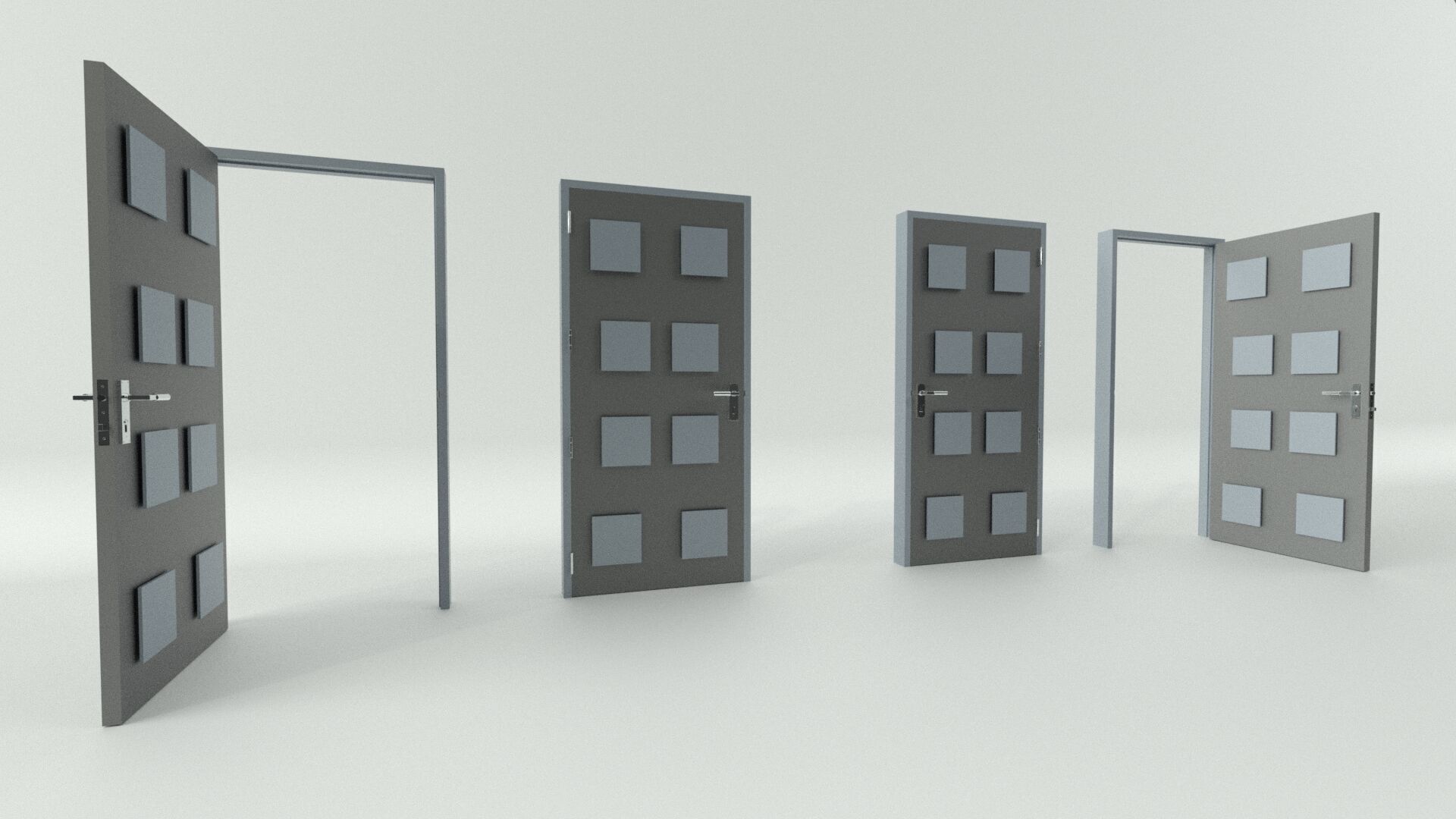 Door sets 5 3D model_2