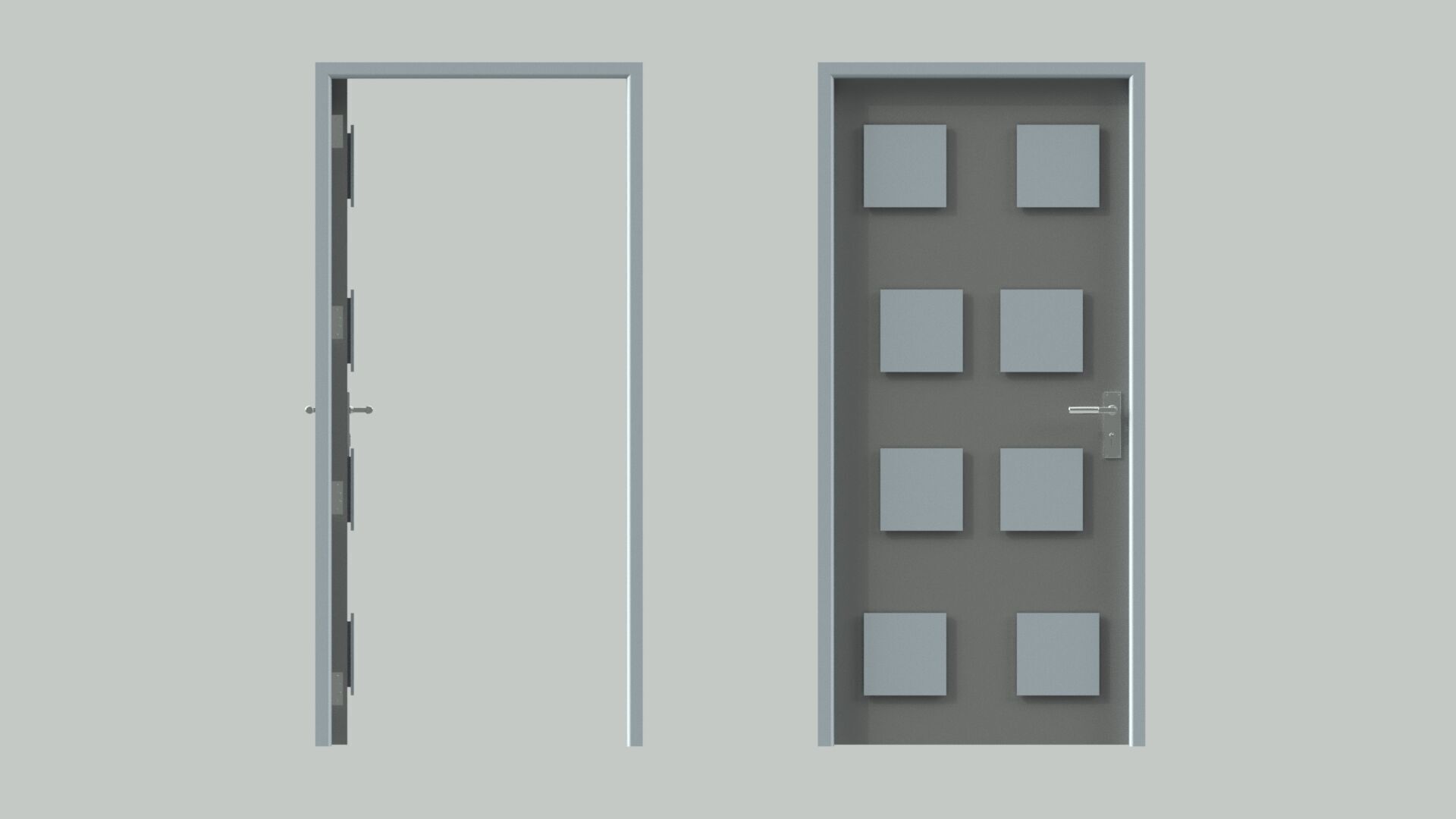 Door sets 5 3D model_3