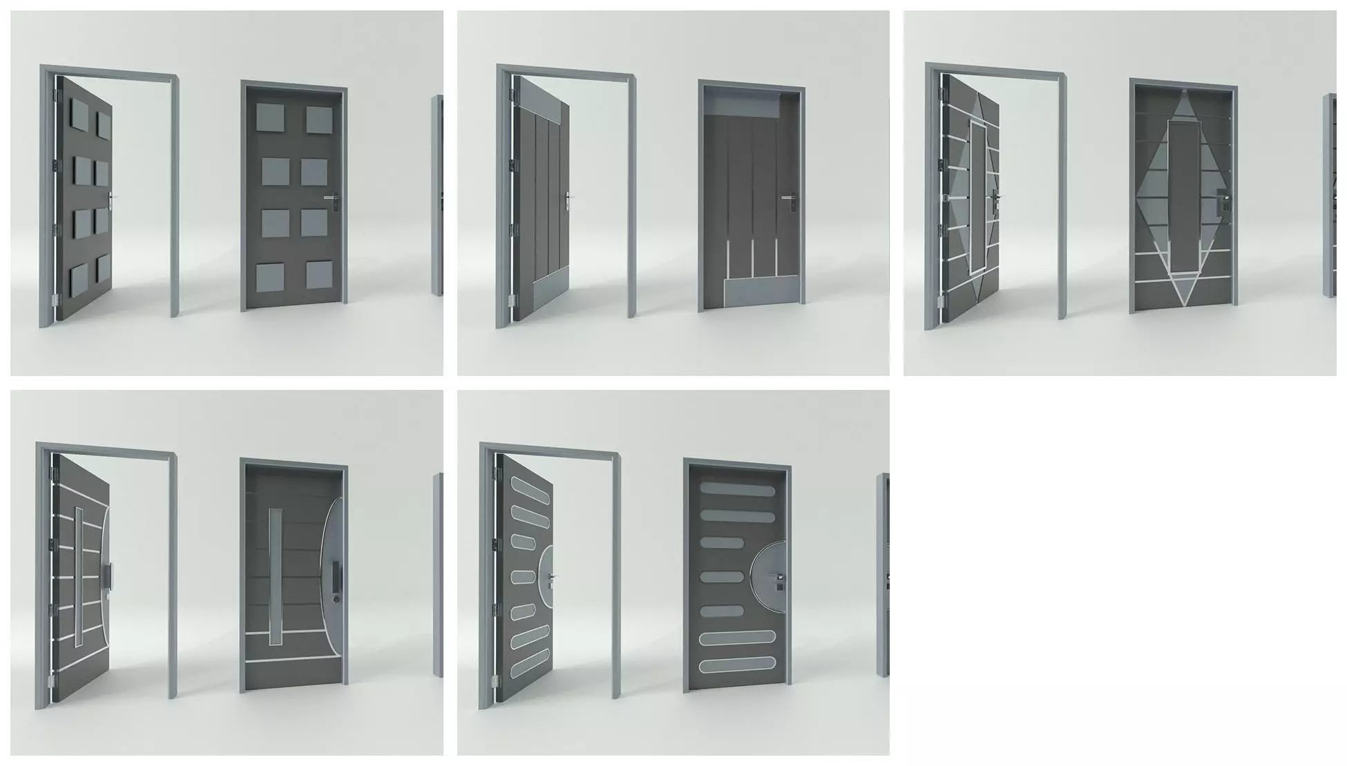 Door sets 5 3D model_0