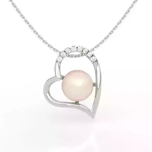 Heart-shaped Pearl Pendant 