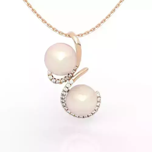 Double Pearl Pendant