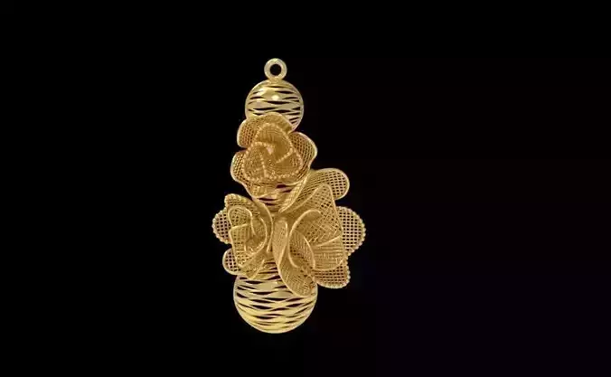 Fusion Gold Earrings E01 3D print model