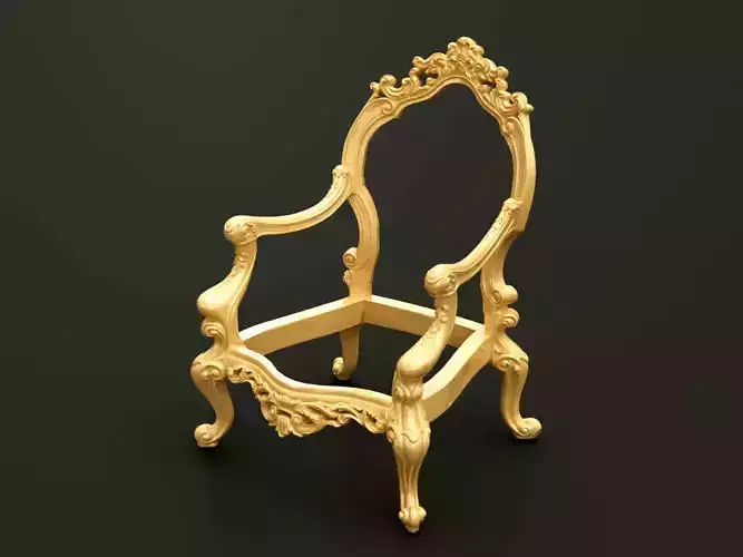 Classic Baroque Style Wooden Chair Base for CNC