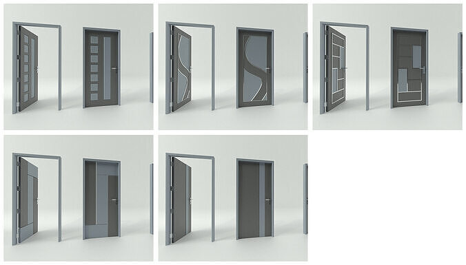 Door sets 6 3D model