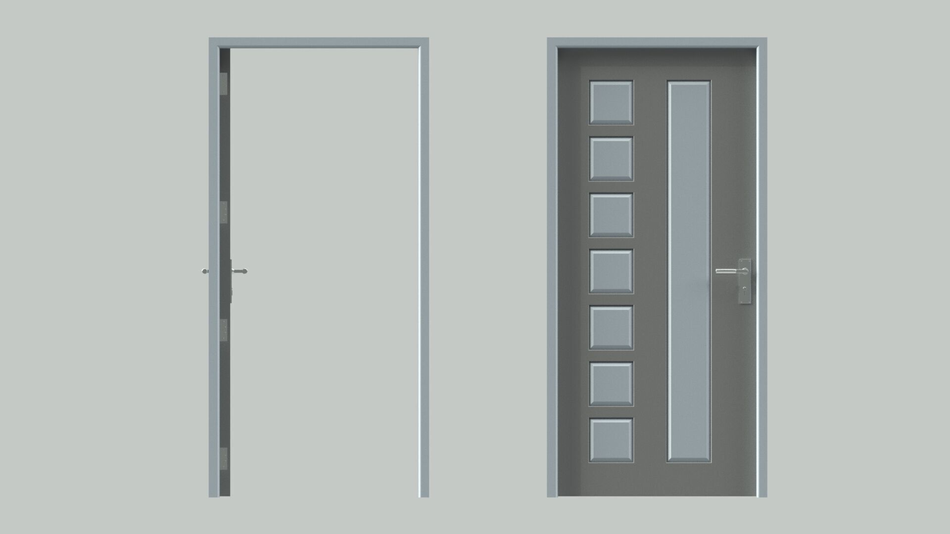 Door sets 6 3D model_3