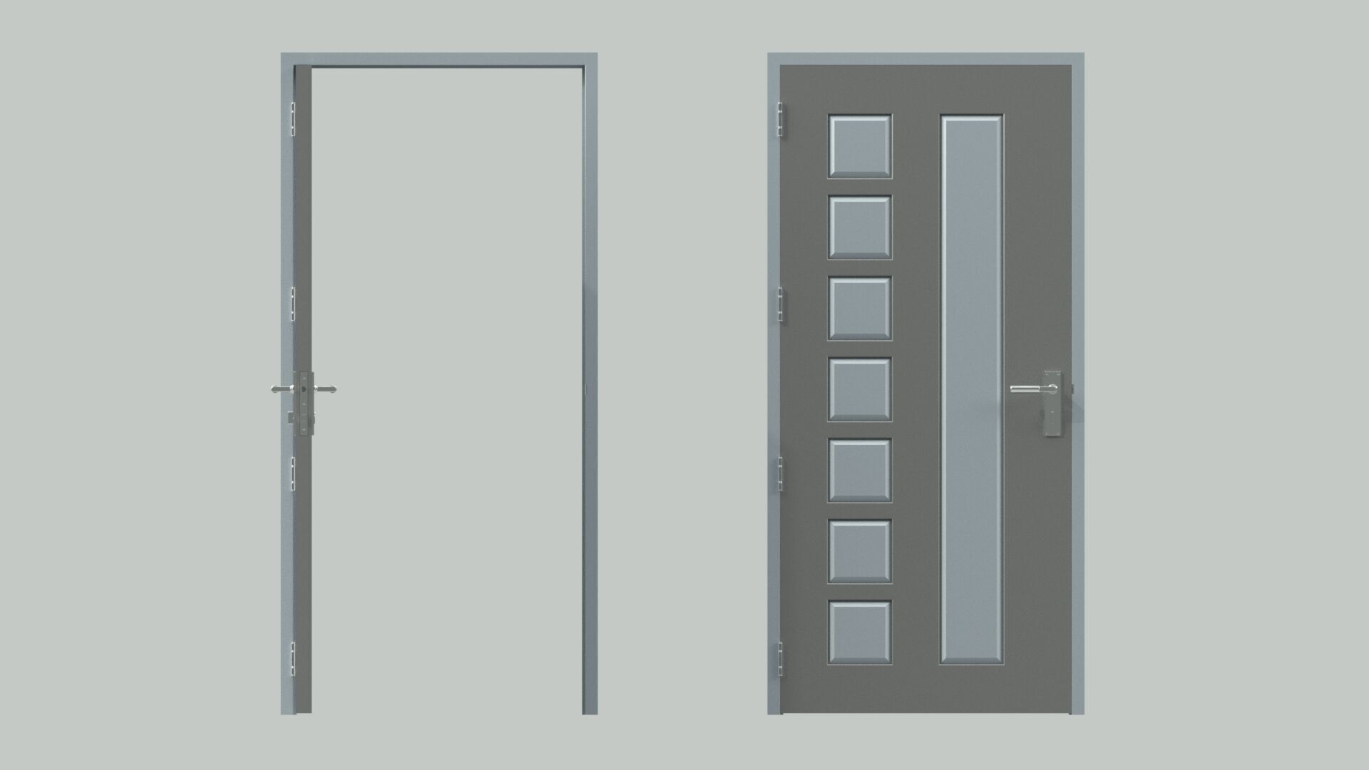 Door sets 6 3D model_4