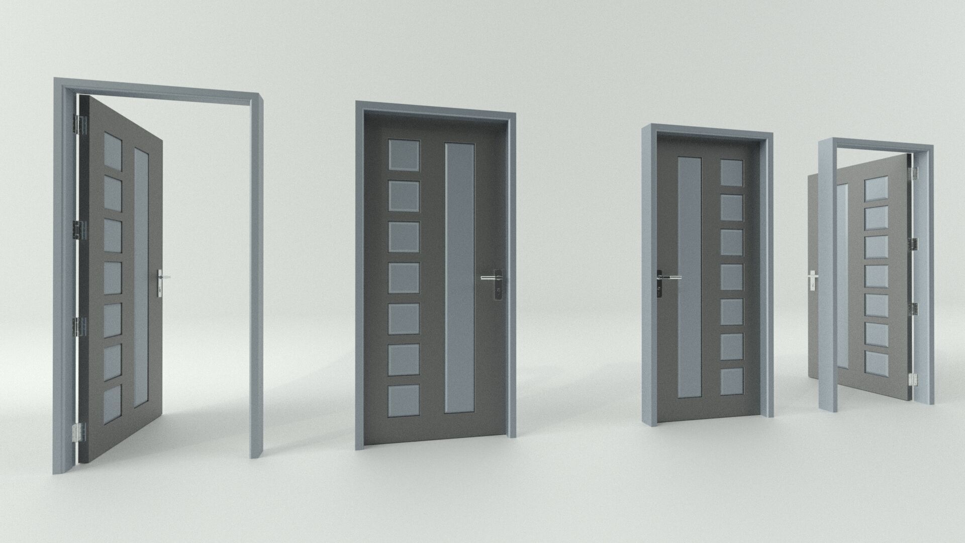Door sets 6 3D model_1