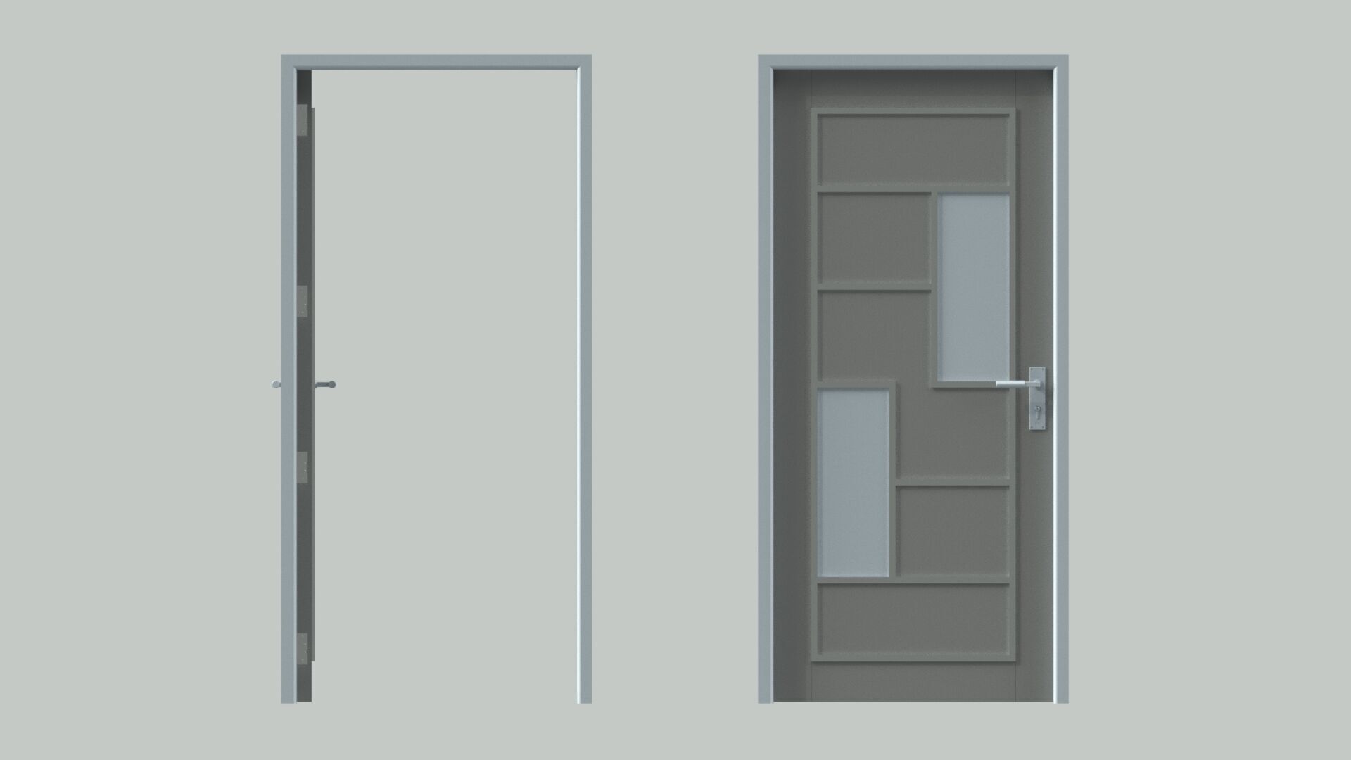 Door sets 6 3D model_11