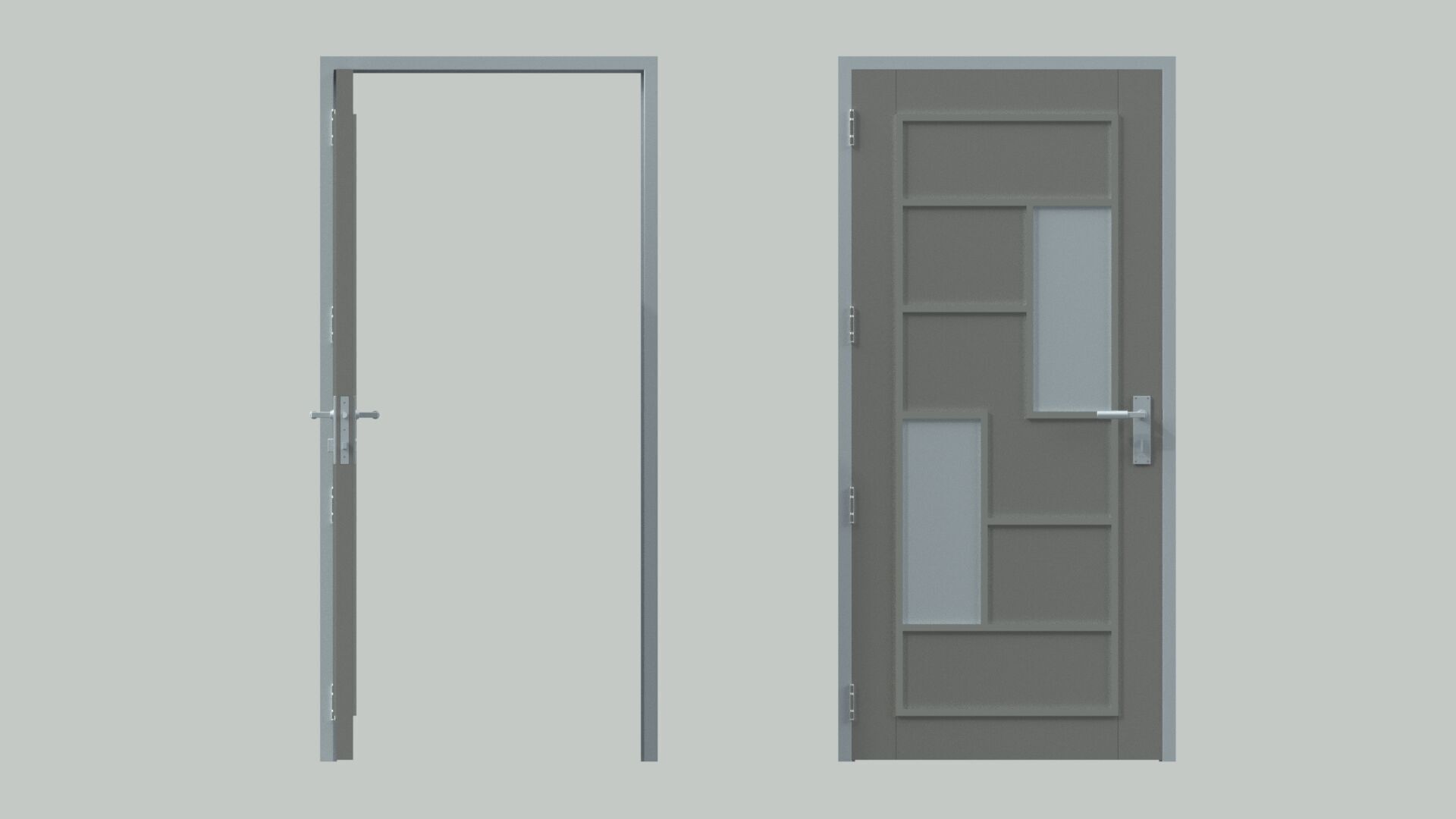 Door sets 6 3D model_12