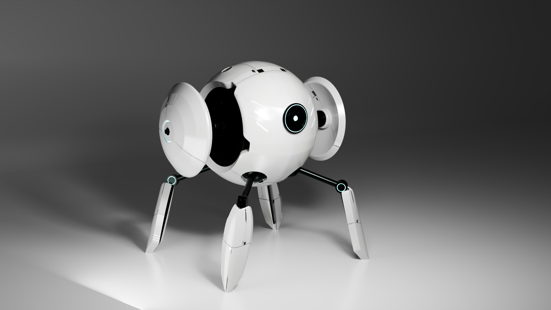 Sci-fi Robot Drone  Free 3D model_1