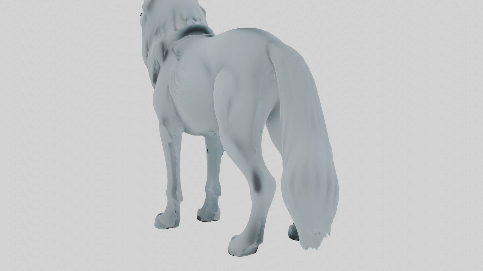 Fantasy Wolf 3D Game Ready Glowing Patterns Printable Design 3D model_3