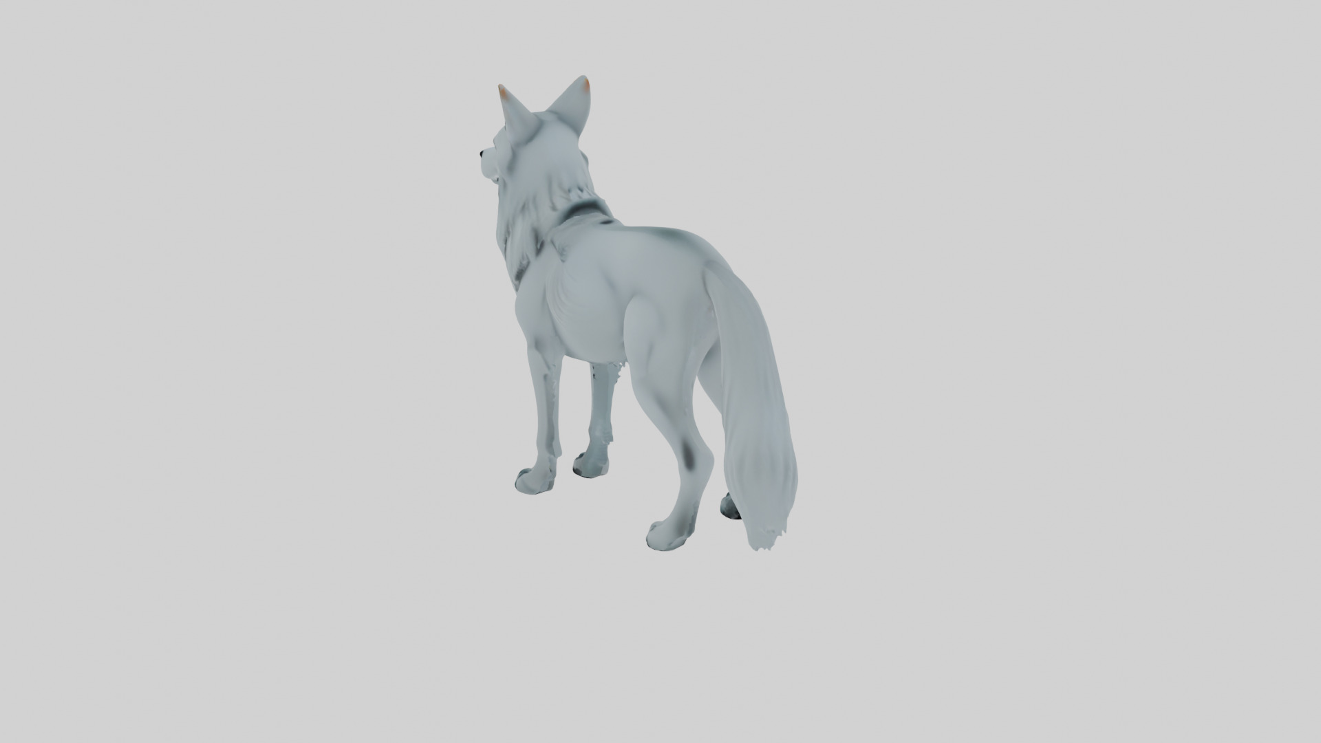 Fantasy Wolf 3D Game Ready Glowing Patterns Printable Design 3D model_1