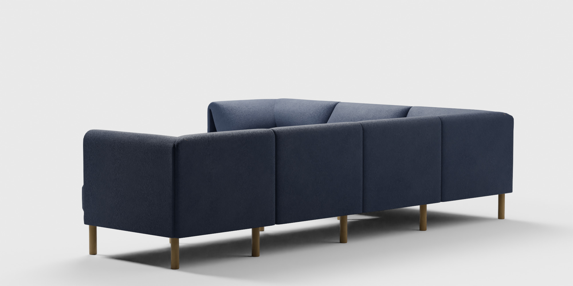 The Range 6-Piece Sectional in Stone Gray 3D model_4