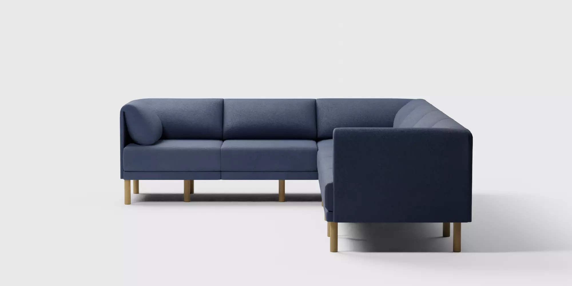 The Range 6-Piece Sectional in Stone Gray 3D model_0