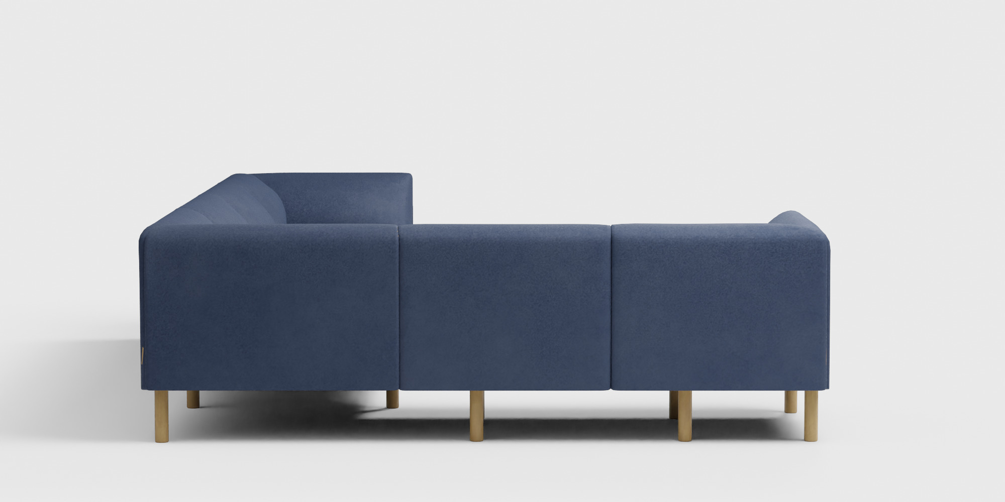 The Range 6-Piece Sectional in Stone Gray 3D model_13