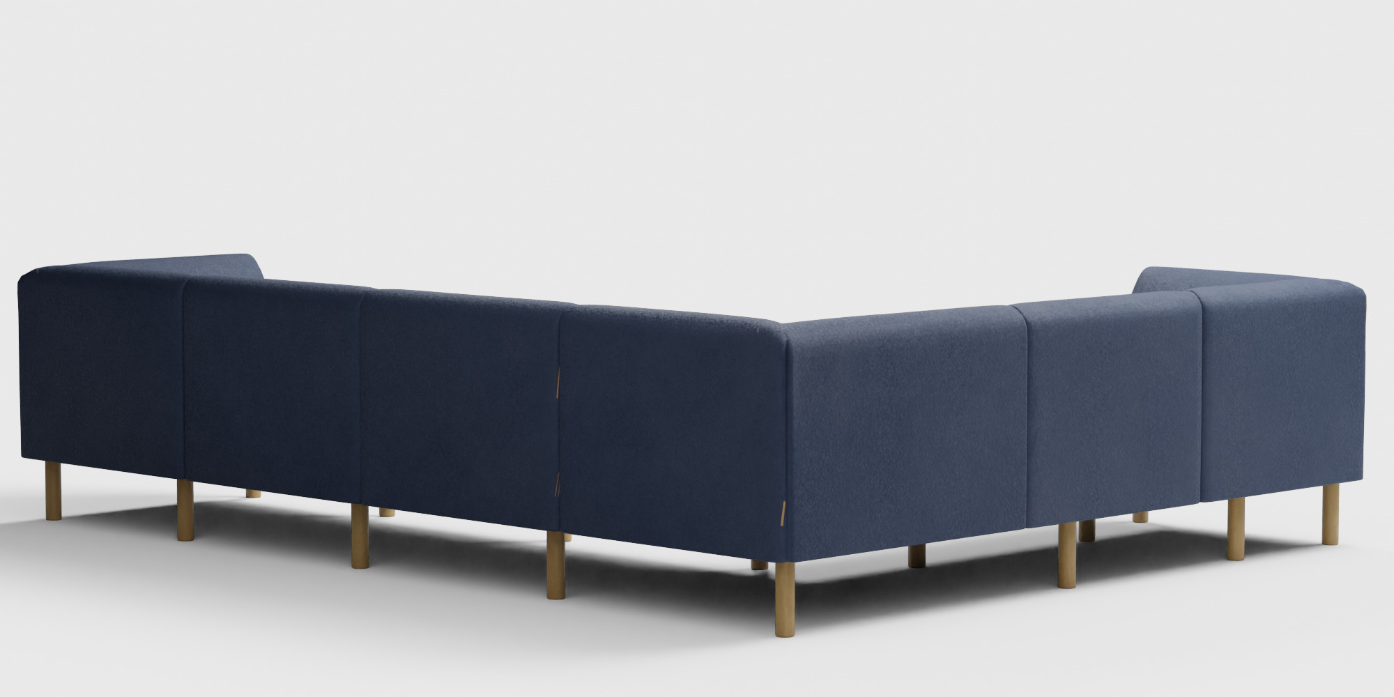 The Range 6-Piece Sectional in Stone Gray 3D model_6