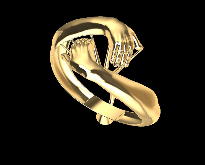 HAND RING 03 3D print model_4