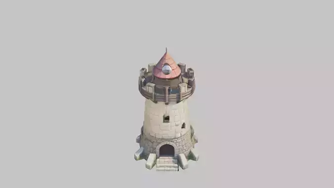 Lowpoly STylized medieval  fantasy tower