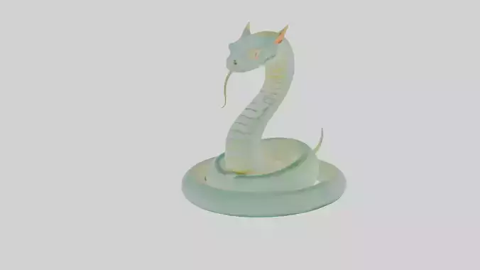 Fantasy Snake 3D Game Ready Printable 3D model