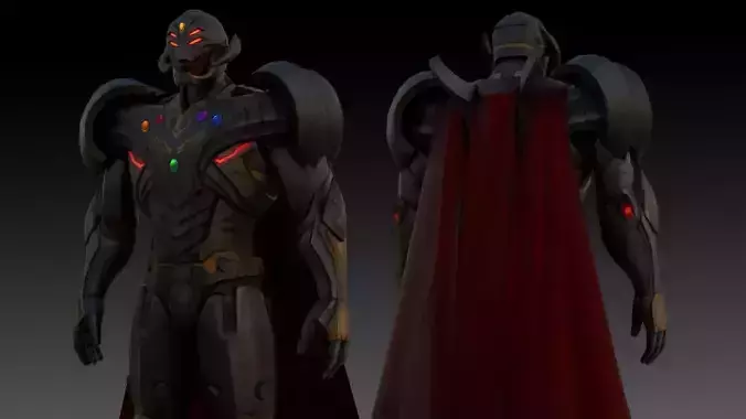Infinity Ultron 3D Model High Quality Rigged Low-poly 3D model