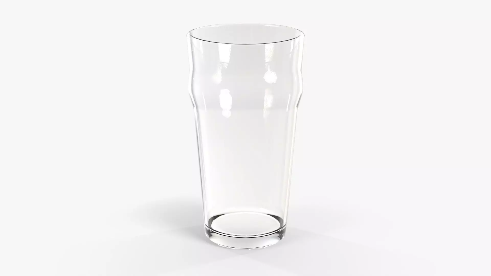 Nonic Pint Glass Low-poly 3D model_0