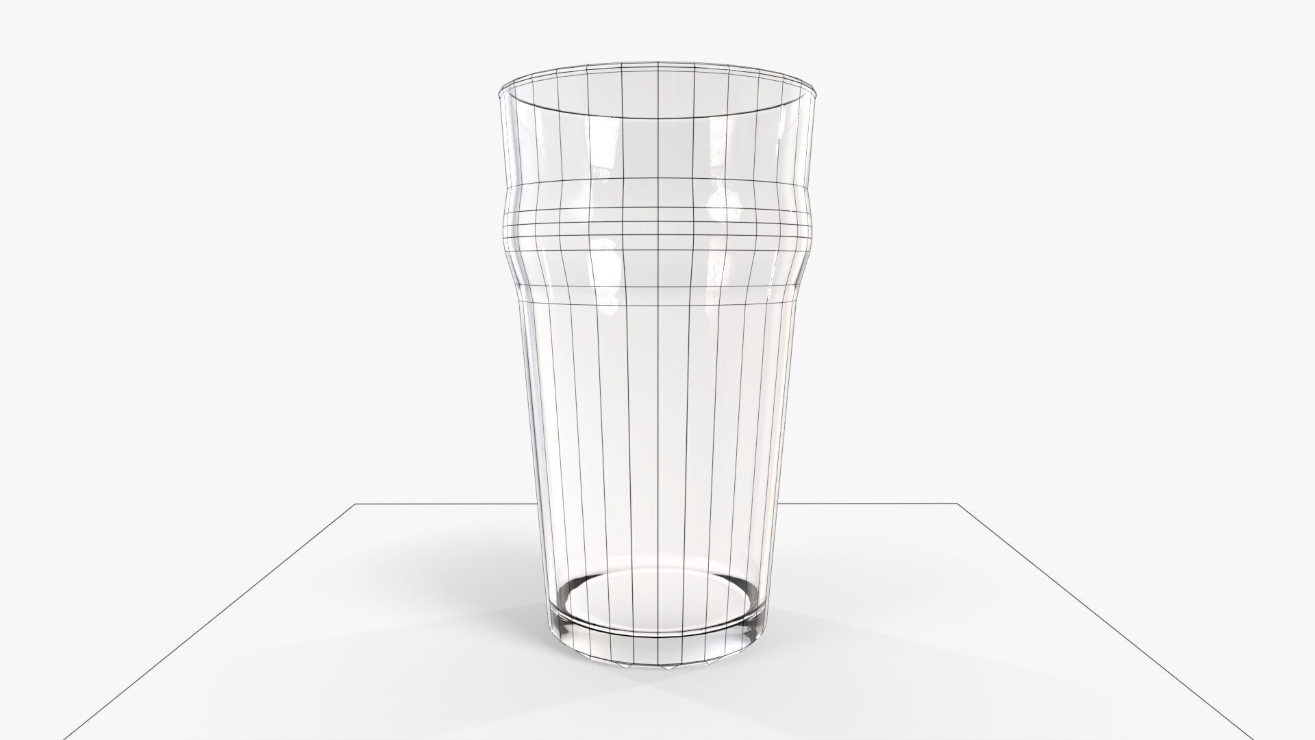 Nonic Pint Glass Low-poly 3D model_2