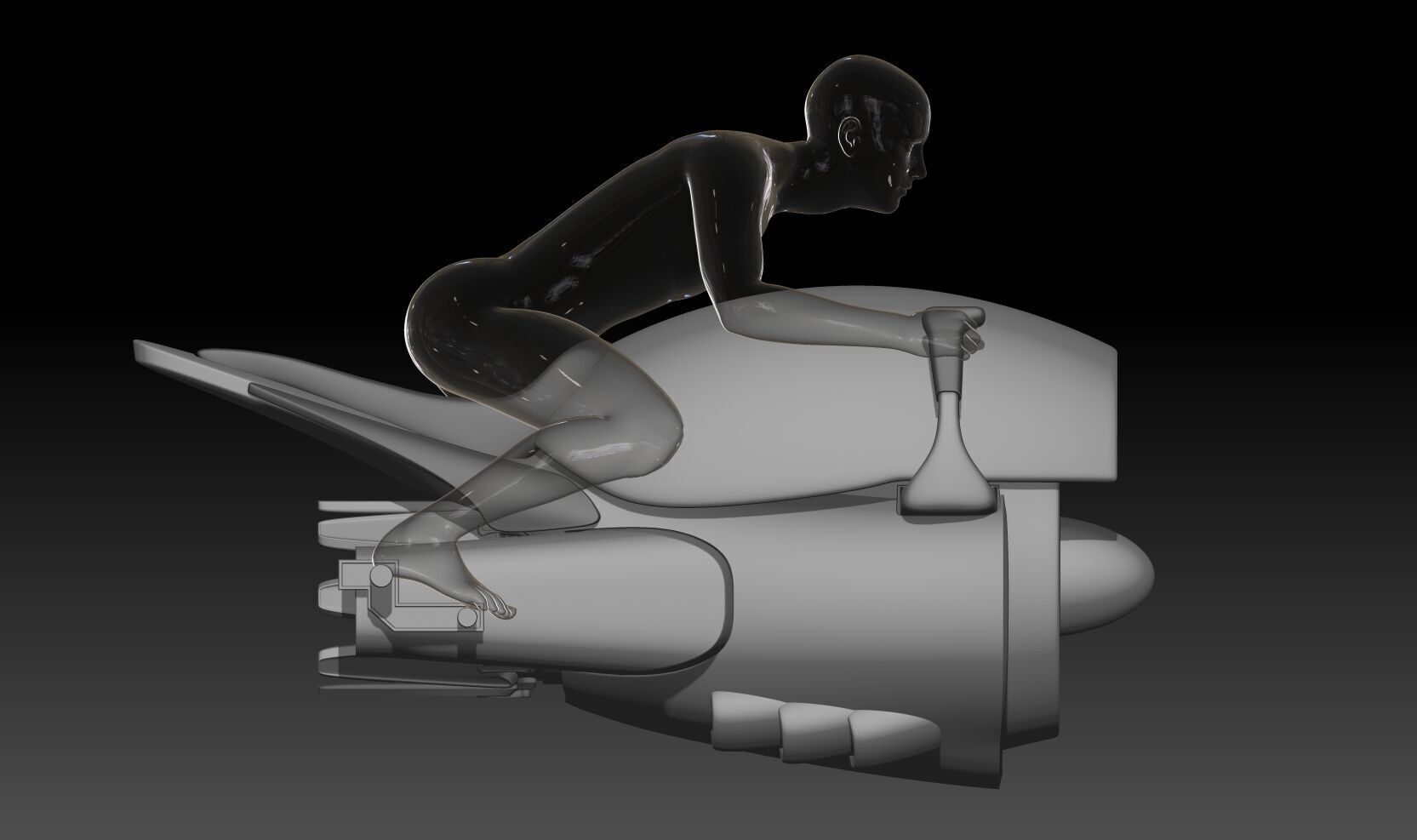 sh figuarts SCI-FI JET BIKE Model kit 3D print model_2