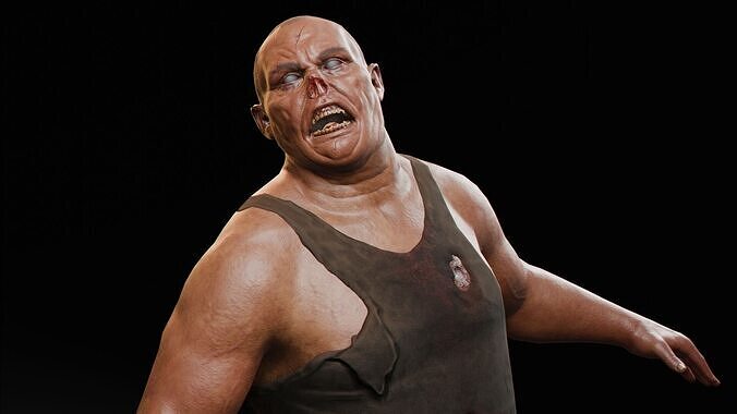 Zombie Thug Low-poly 3D model