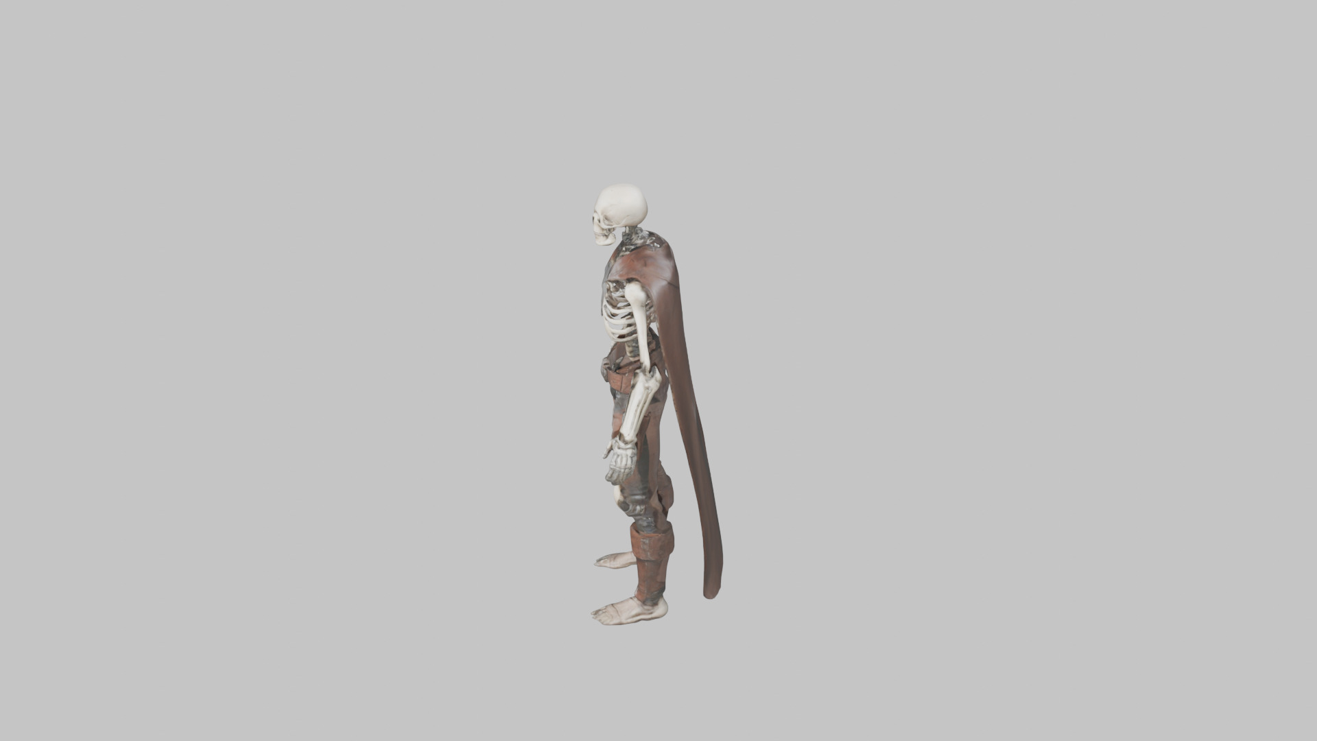 Sci fi robot Skeleton Rigged Animated Low-poly 3D model_6