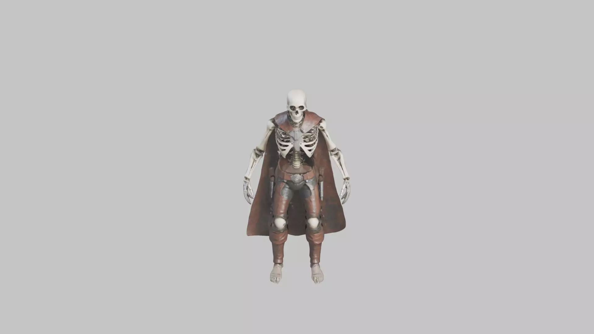 Sci fi robot Skeleton Rigged Animated Low-poly 3D model_0