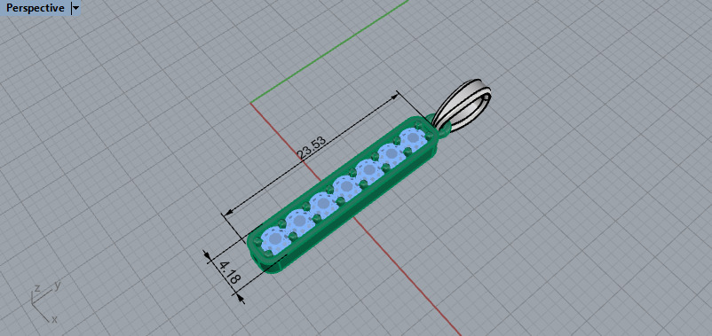 Initial letter I pendant model 754 3D print model_10