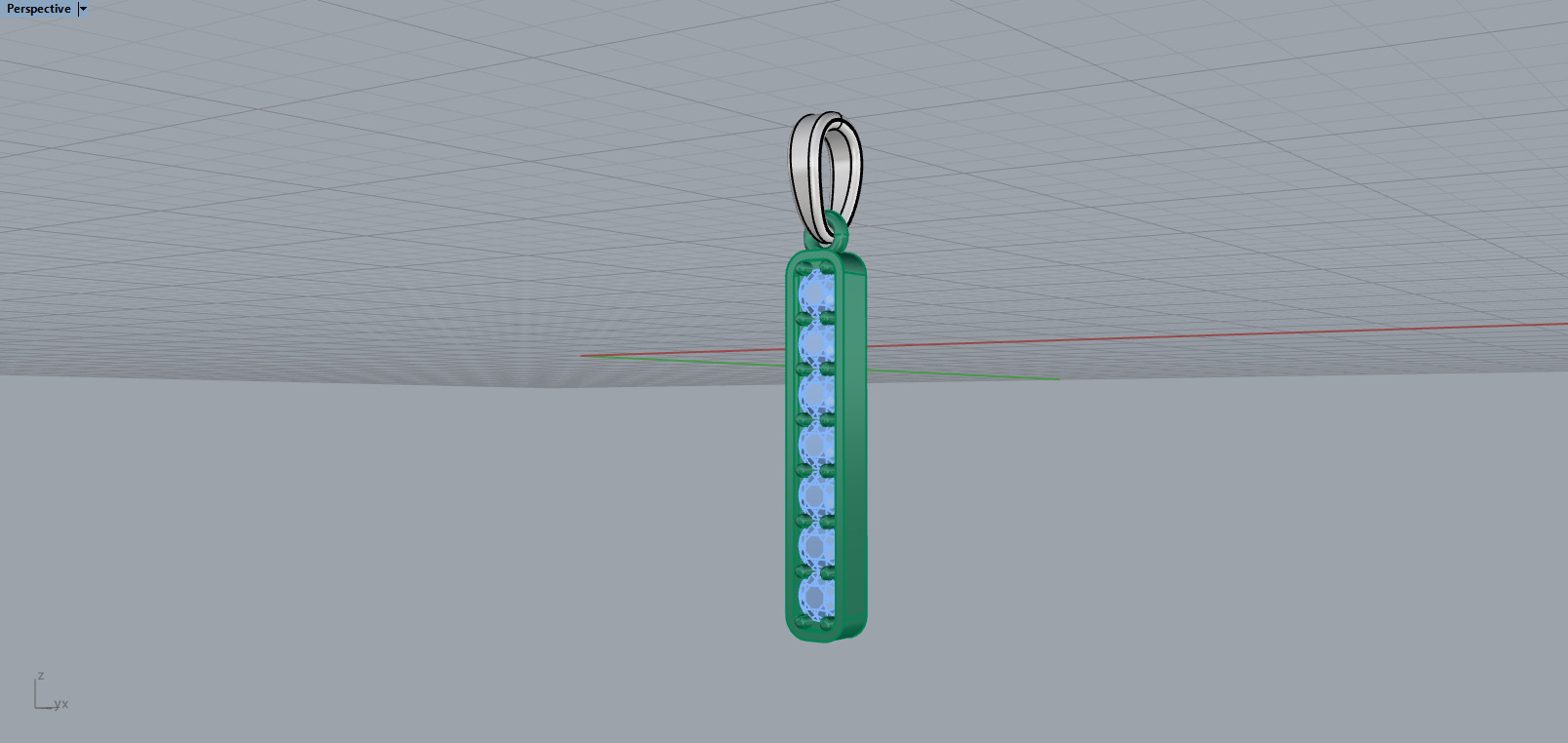 Initial letter I pendant model 754 3D print model_11