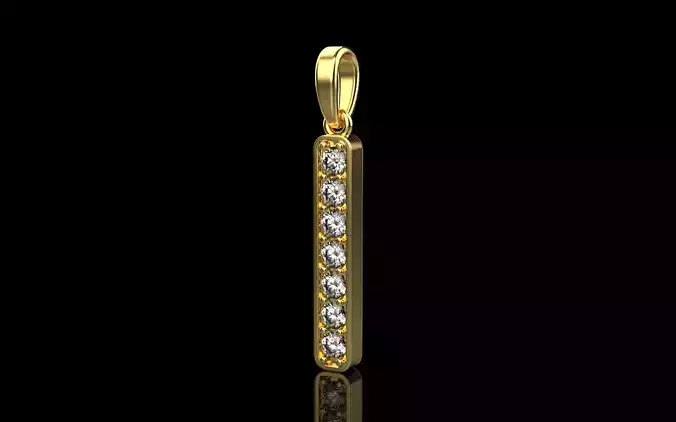 Initial letter I pendant model 754