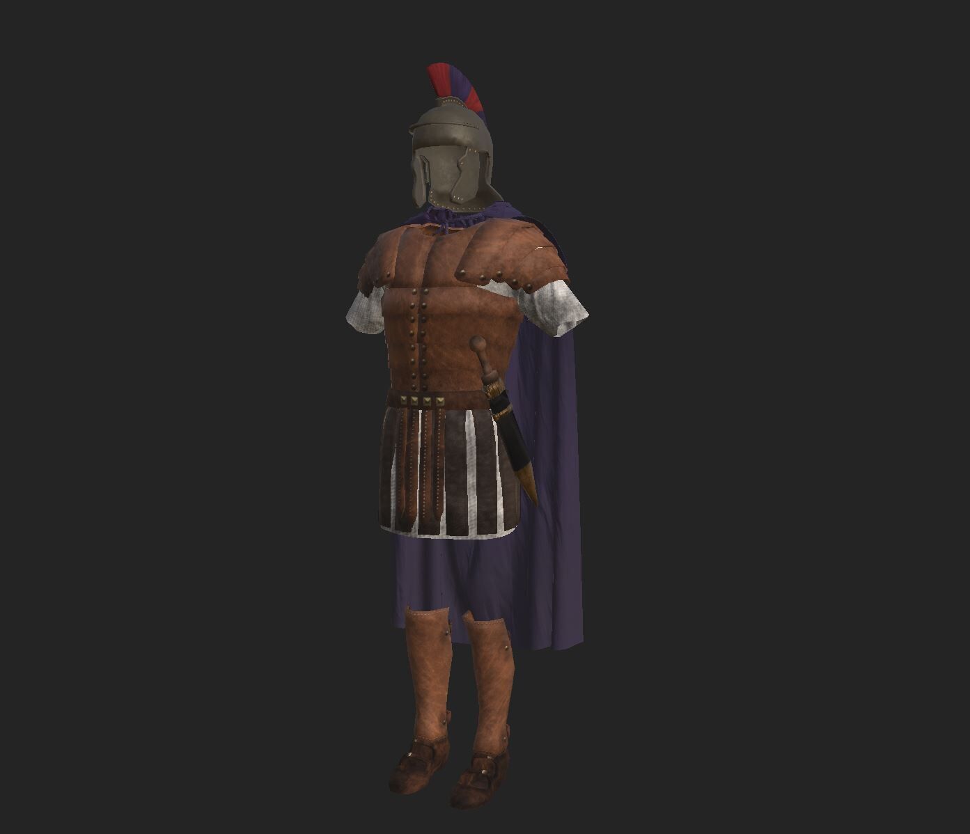 Roman Soldier Armor Low-poly 3D model_9