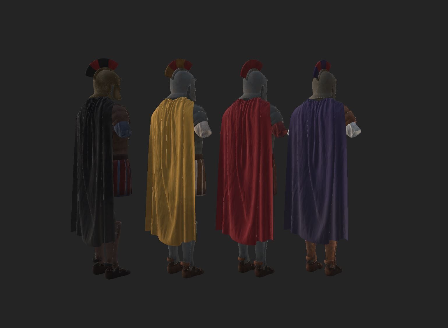 Roman Soldier Armor Low-poly 3D model_5