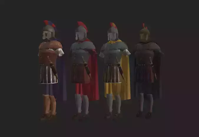 Roman Soldier Armor Low-poly 3D model