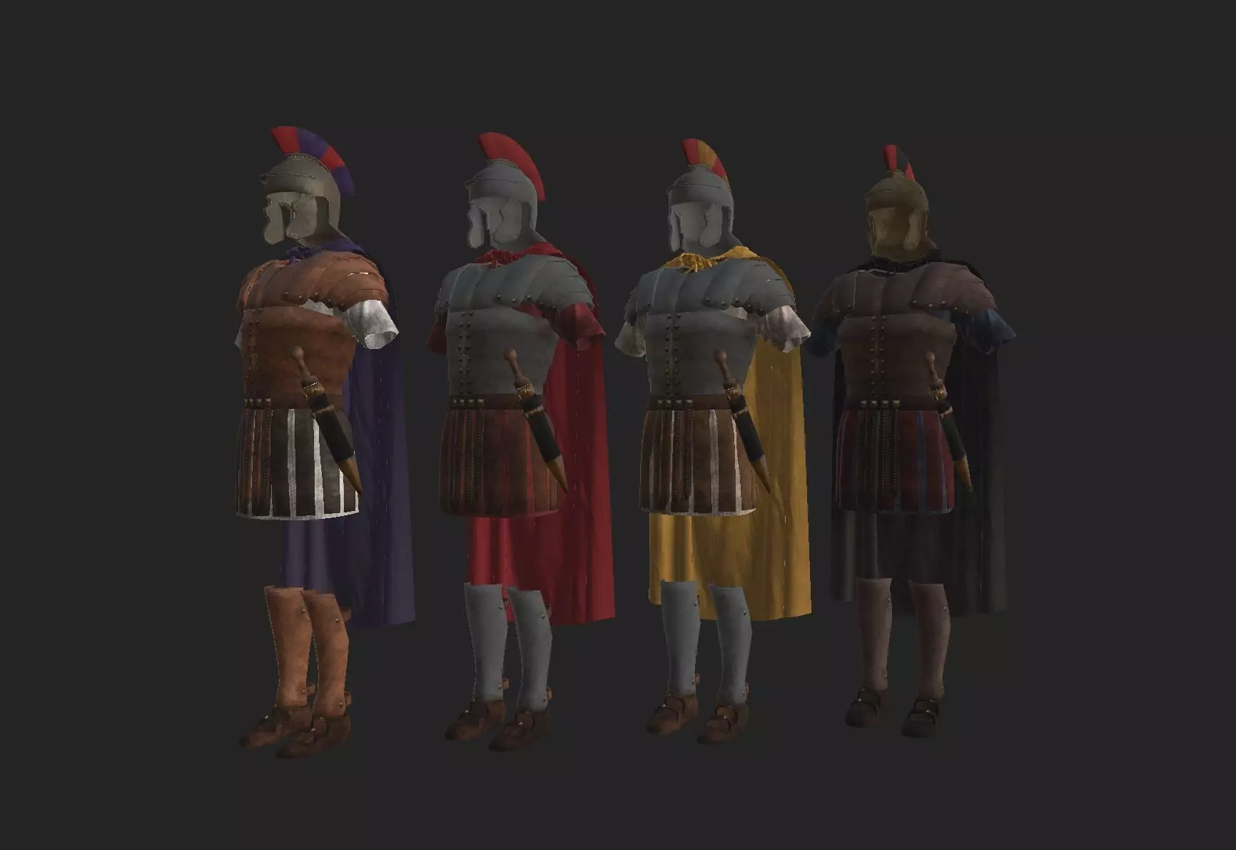Roman Soldier Armor Low-poly 3D model_0