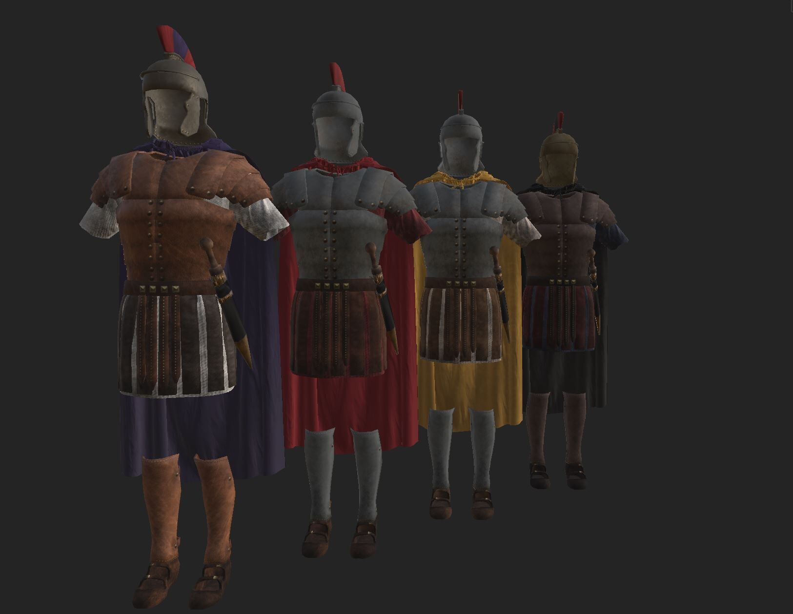 Roman Soldier Armor Low-poly 3D model_1