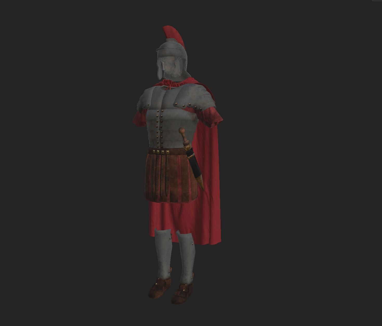 Roman Soldier Armor Low-poly 3D model_4