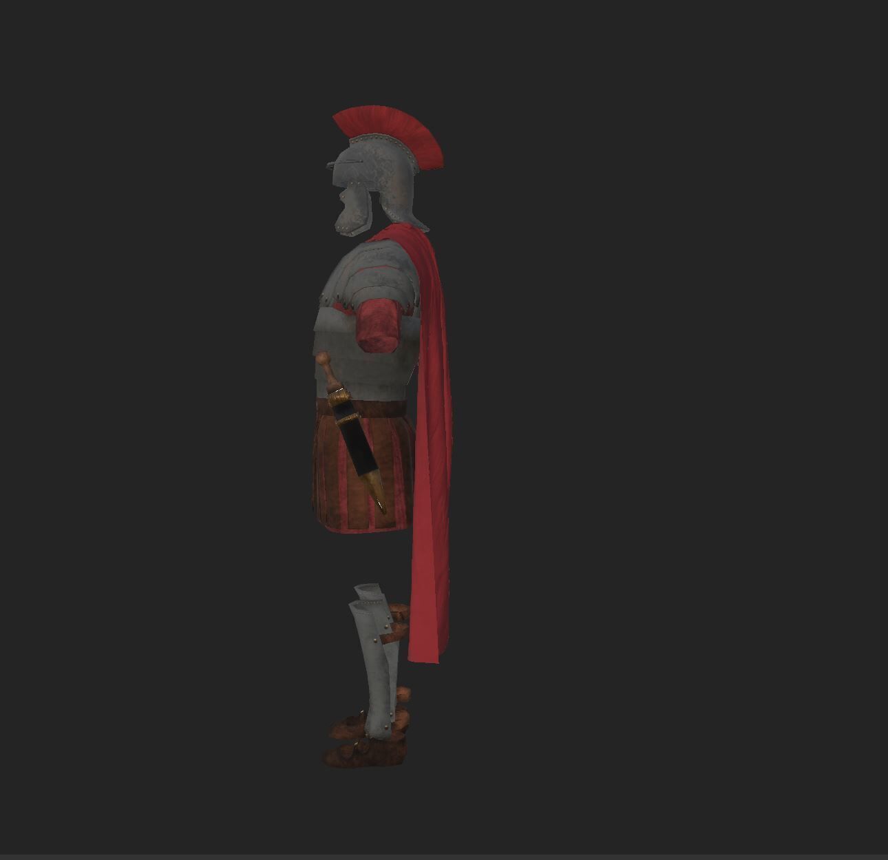 Roman Soldier Armor Low-poly 3D model_3