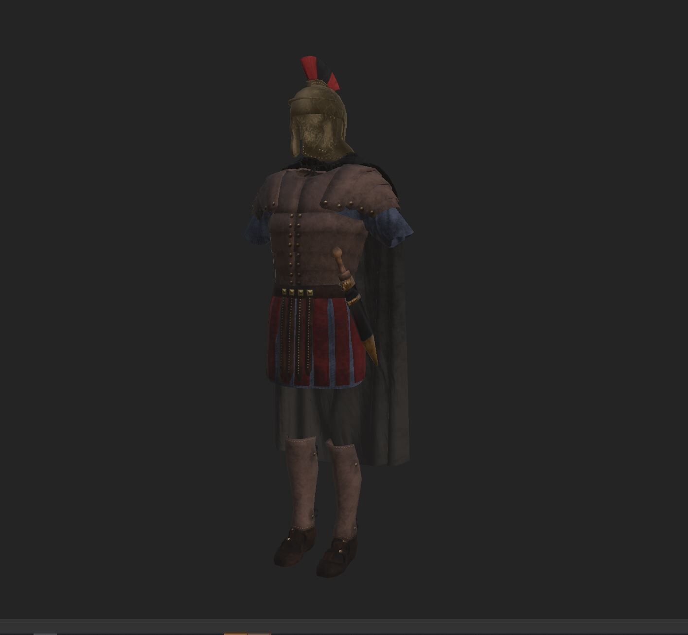 Roman Soldier Armor Low-poly 3D model_7