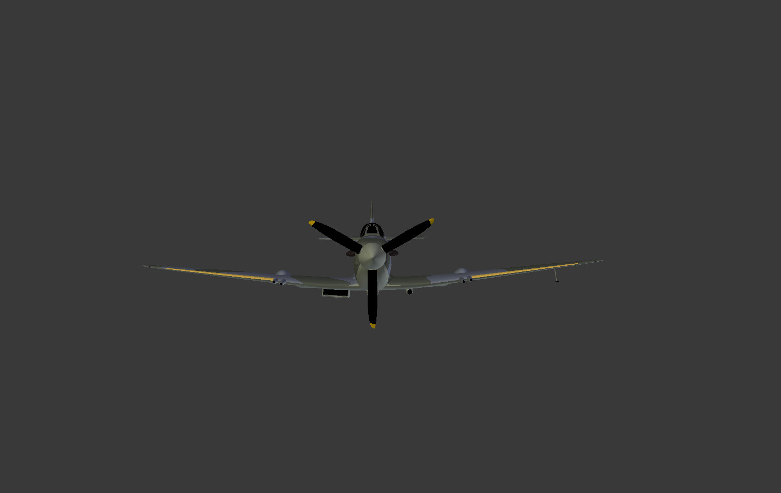 Spitfire MKV on starting sale Low-poly 3D model_3