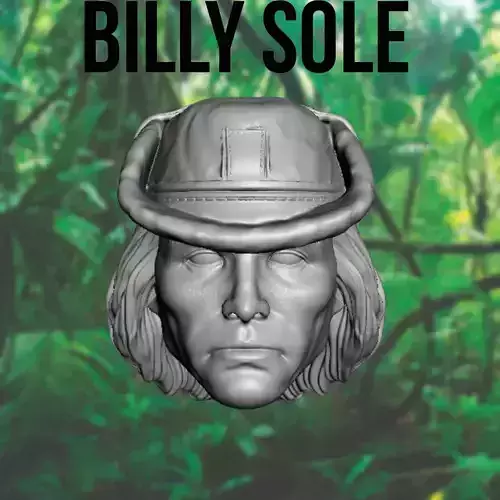 Billy Sole 3D Printable Head Sculpt with M16A2 and Mossberg 500