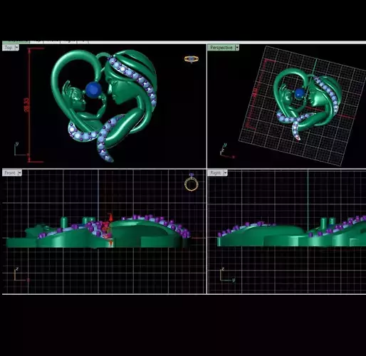 baby and mother pendent